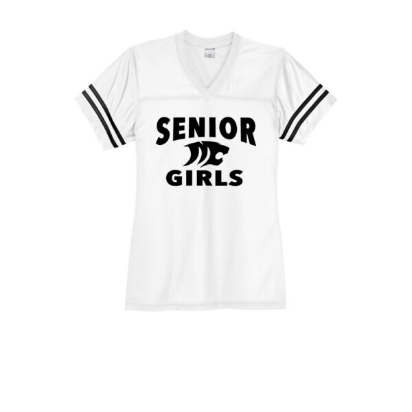 White Sport-Tek® Ladies PosiCharge®Replica Jersey