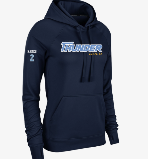RI Thunder Champro Women's Lineup Poly-Fleece Hooded Sweatshirt